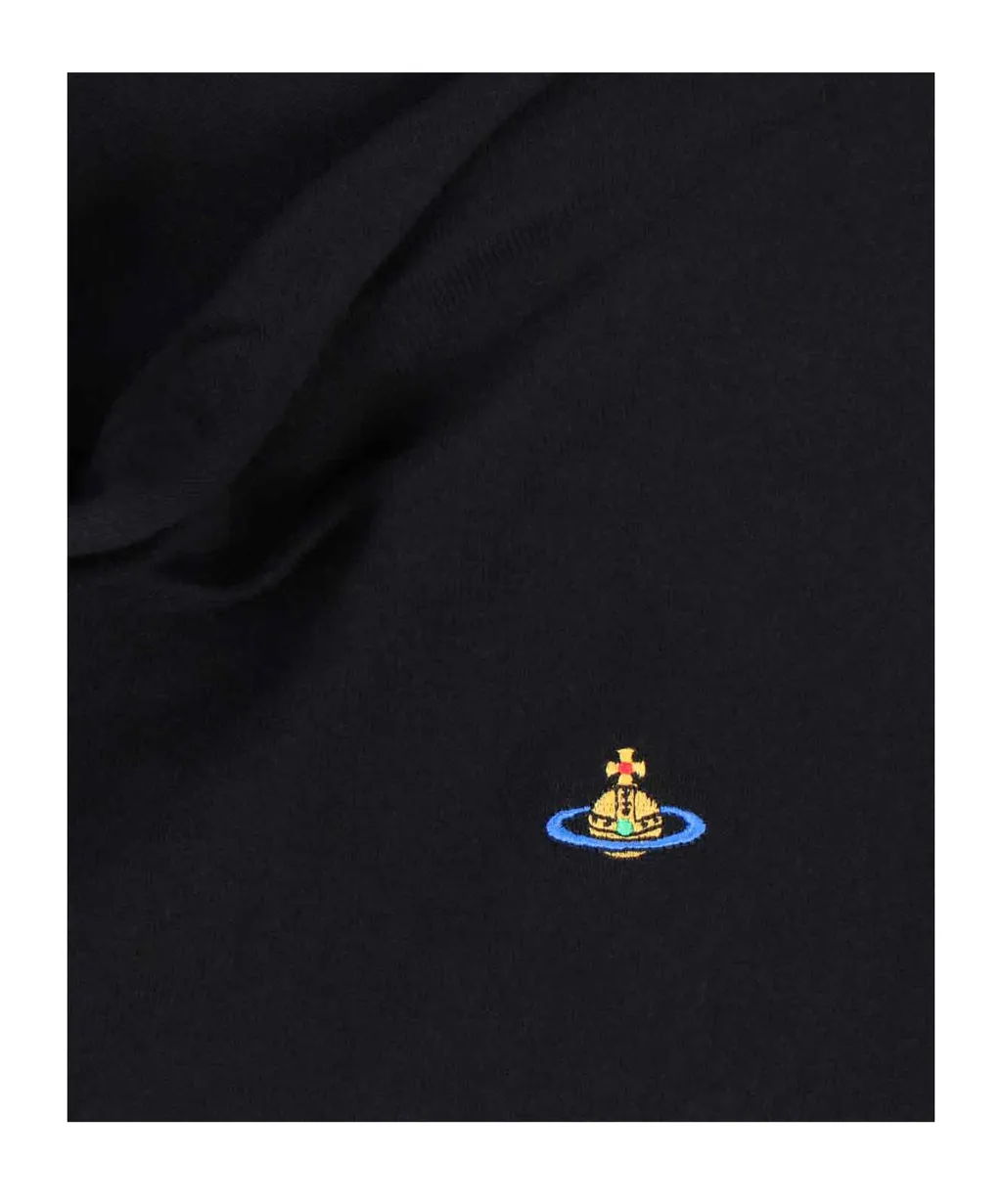 Logo Embroidered Boat Neck Jumper
