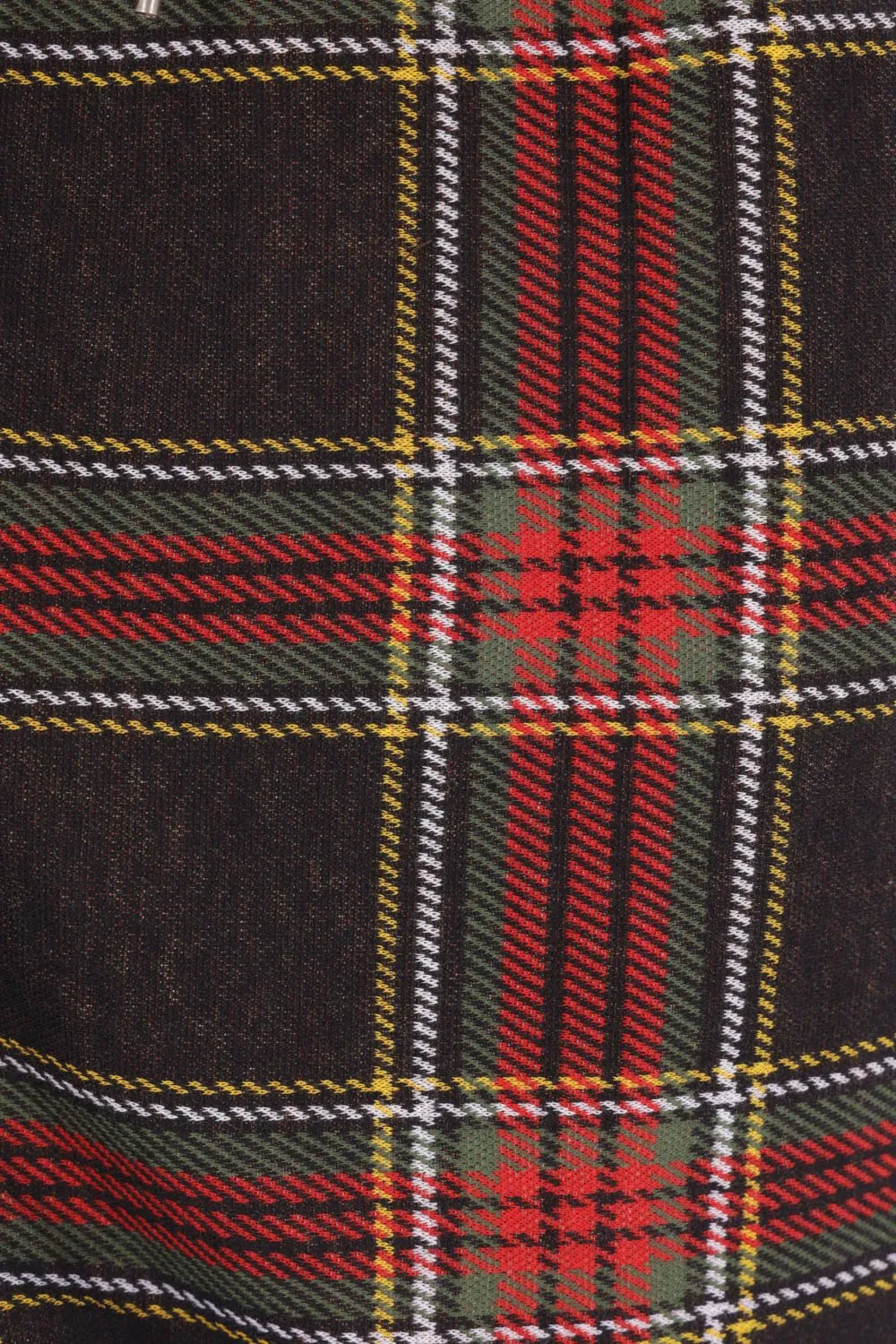 Ruched Check Patterned Mini Skirt