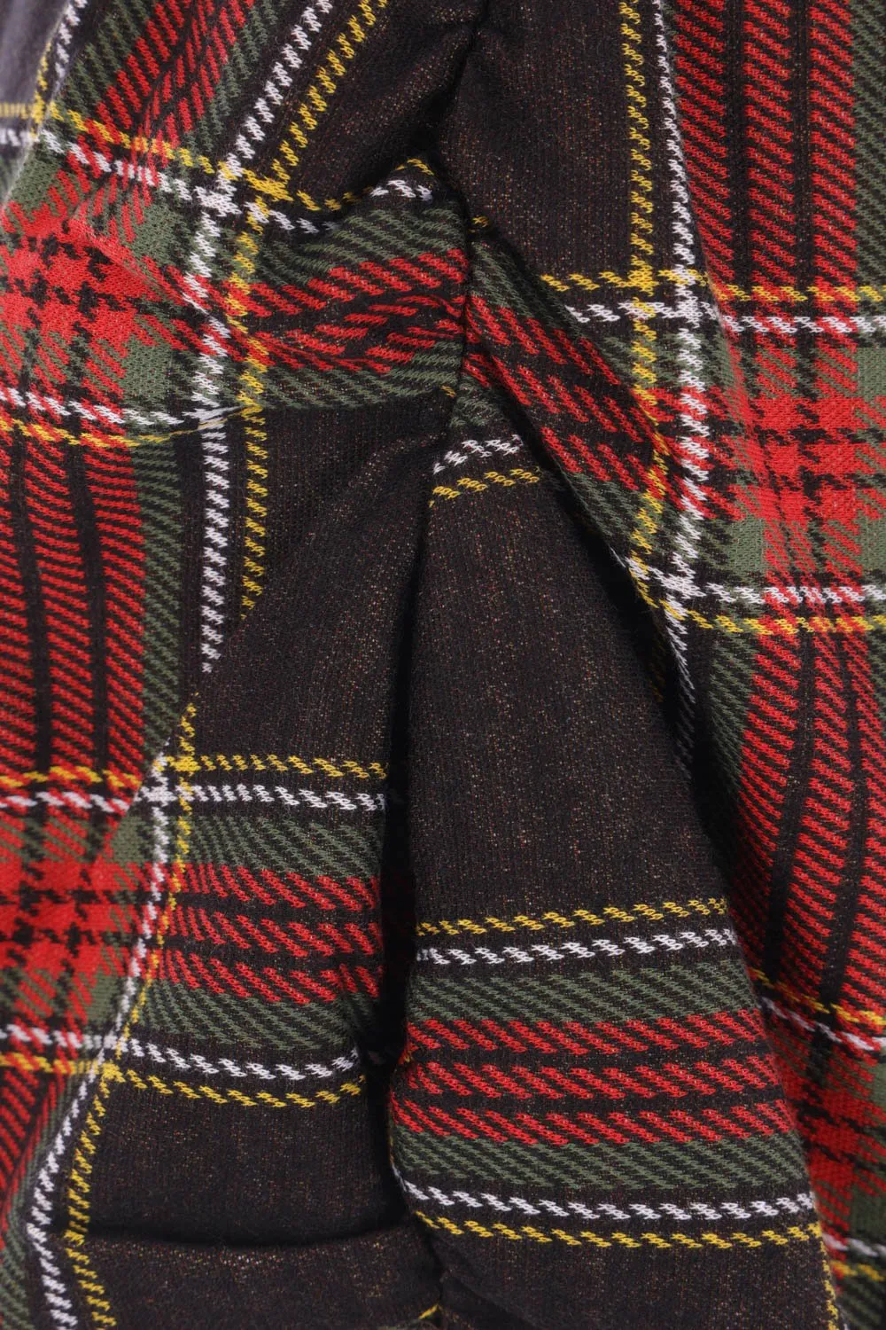 Ruched Check Patterned Mini Skirt