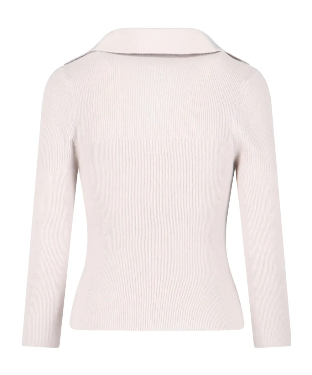 Orb Embroidered Knitted Polo Top