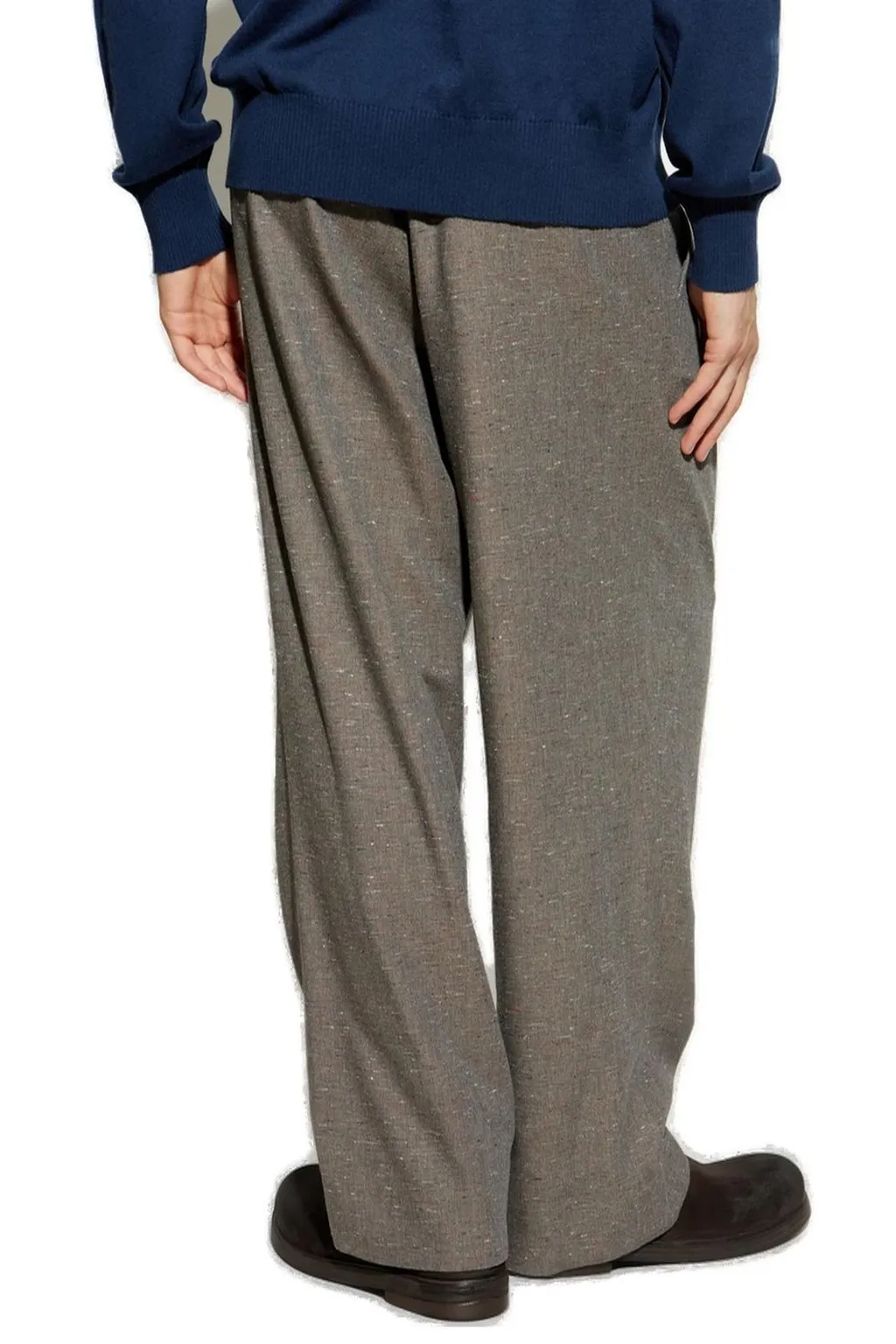 Asymmetric Fastened Straight Leg Trousers