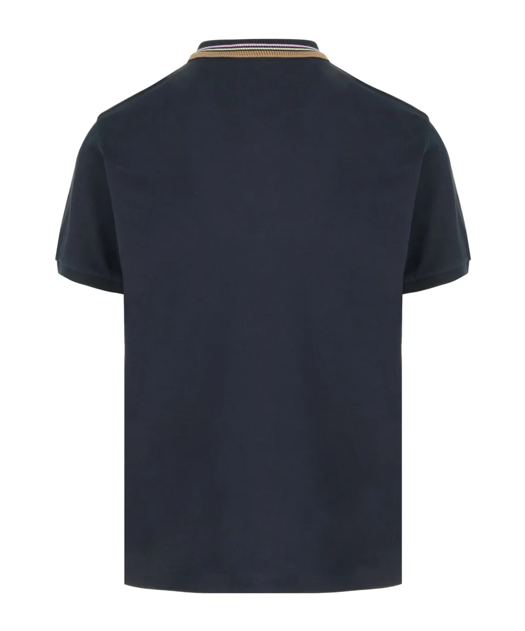 Short Sleeved Orb-Embroidered Polo Shirt