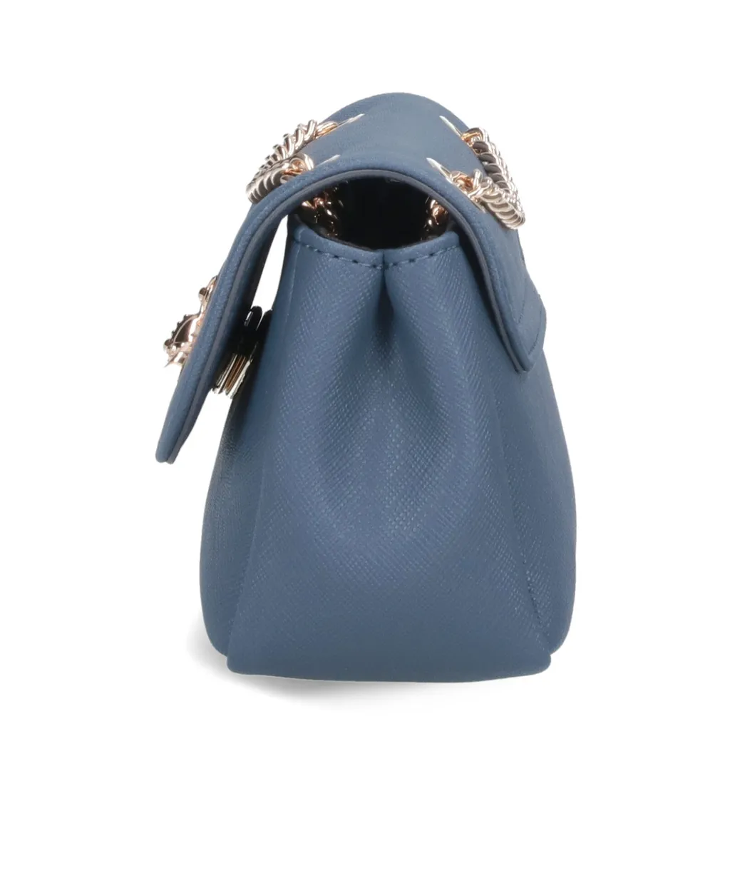 Orb Plaque Foldover Top Shoulder Bag