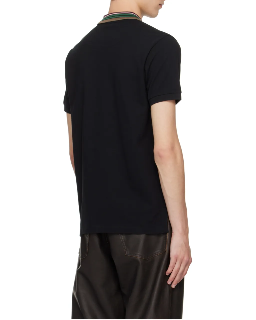 Short Sleeved Orb-Embroidered Polo Shirt