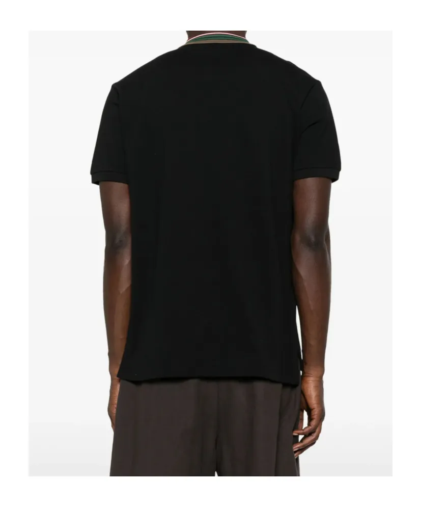 Short Sleeved Orb-Embroidered Polo Shirt