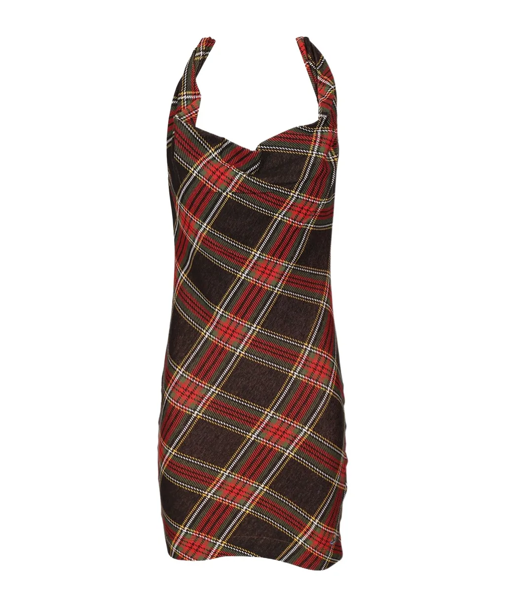 Checked Sleeveless Dress