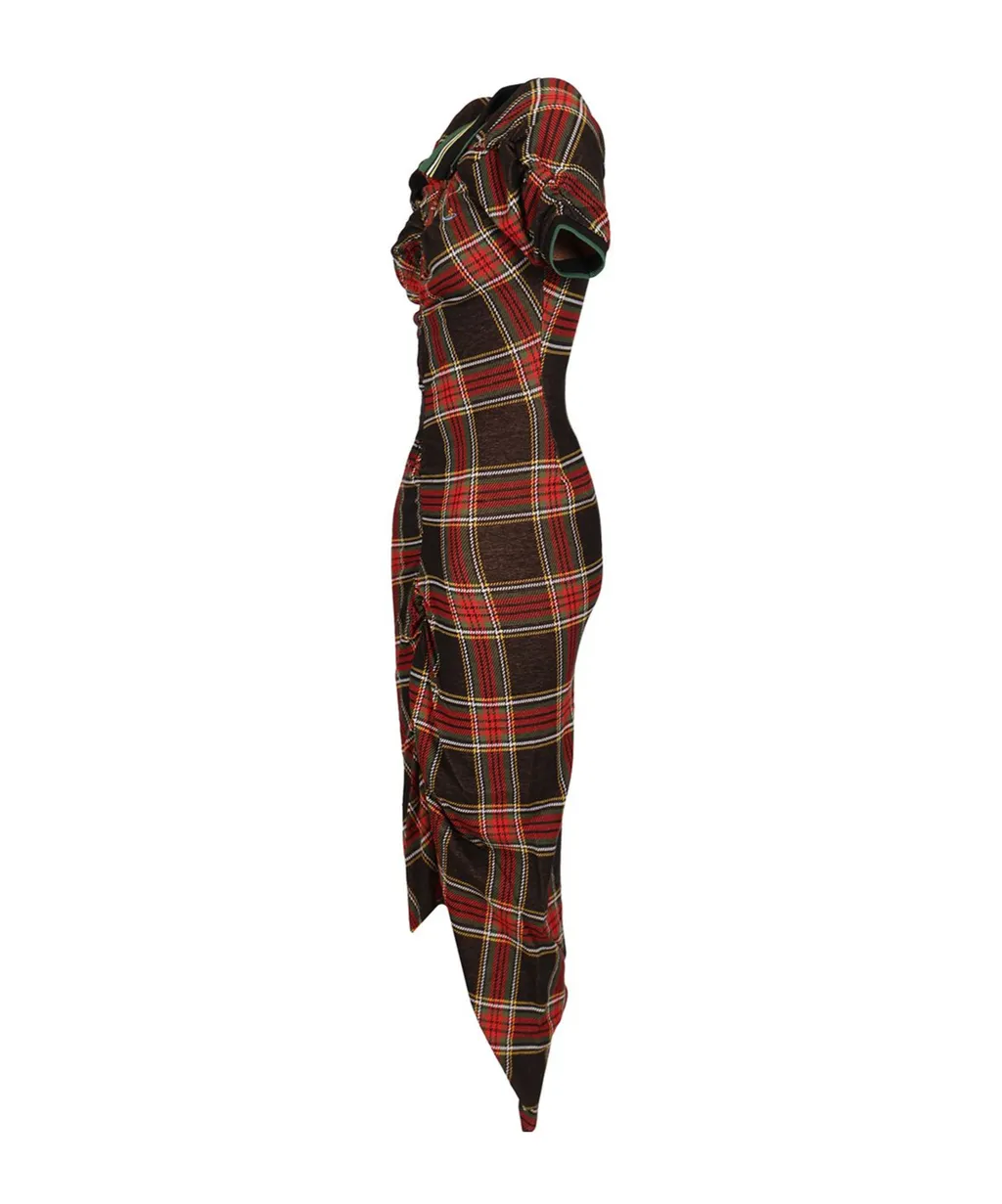 Checked Pulling Dress