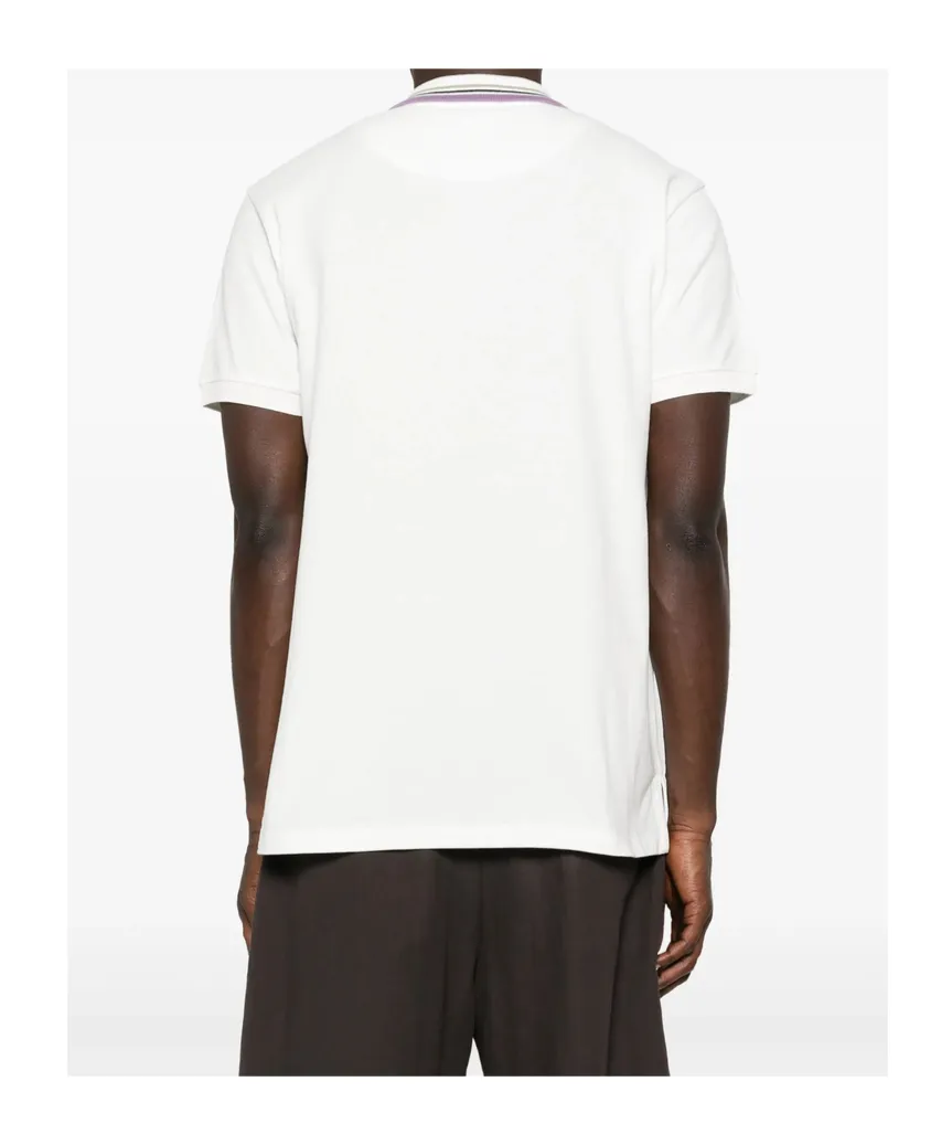 Short Sleeved Orb-Embroidered Polo Shirt