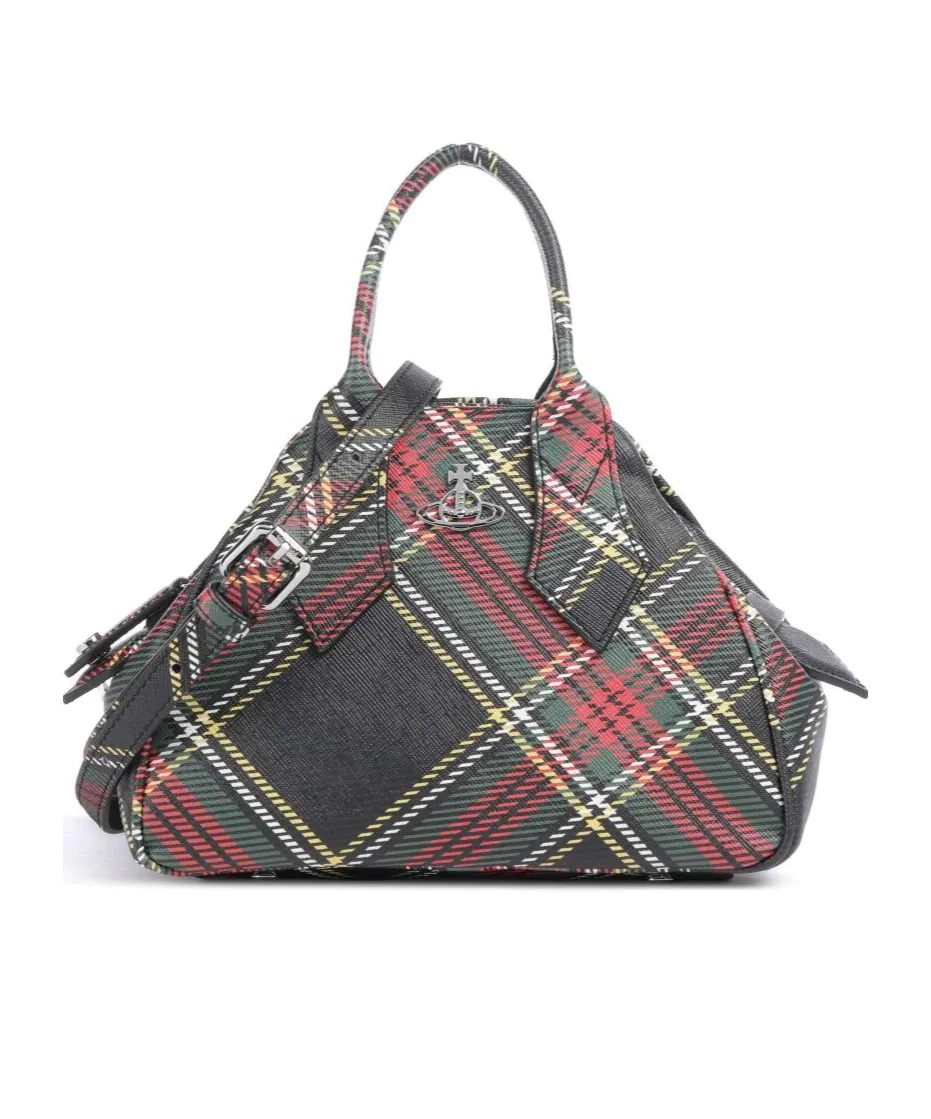 Yasmine Checked Small Tote Bag