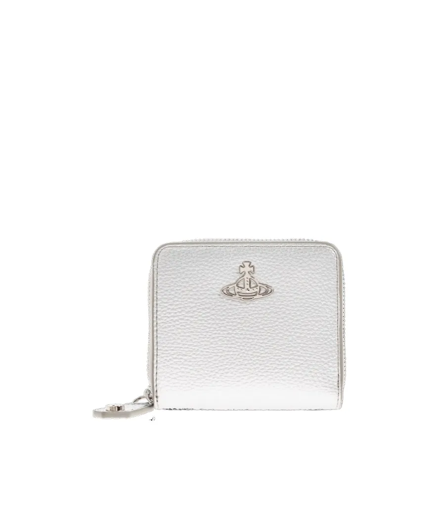 Logo Plaque Zip-Around Wallet