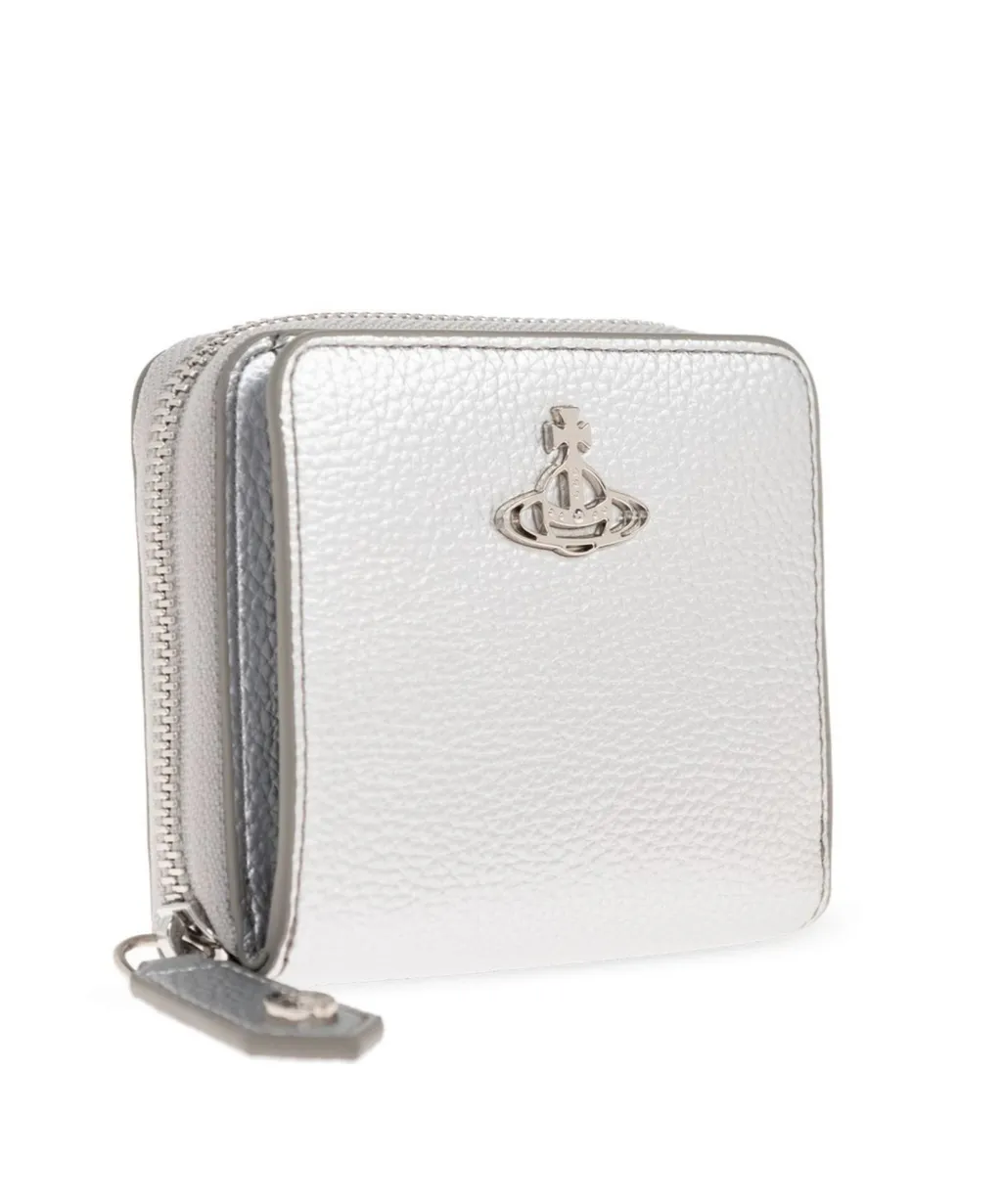 Logo Plaque Zip-Around Wallet
