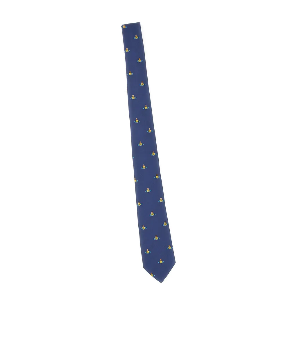Orb-Embroidered Tie