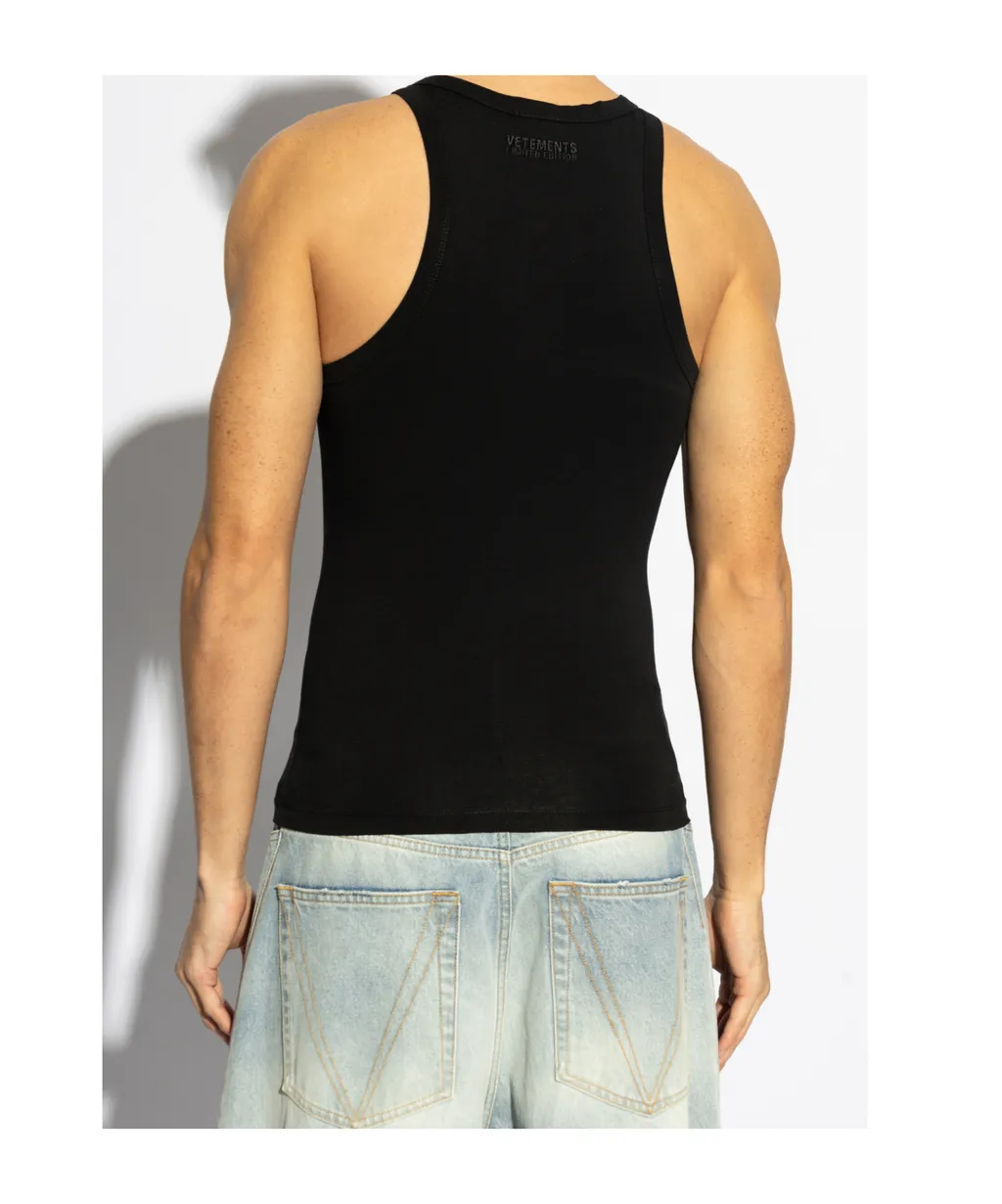 Logo-Embroidered Stretch-Cotton Tank Top