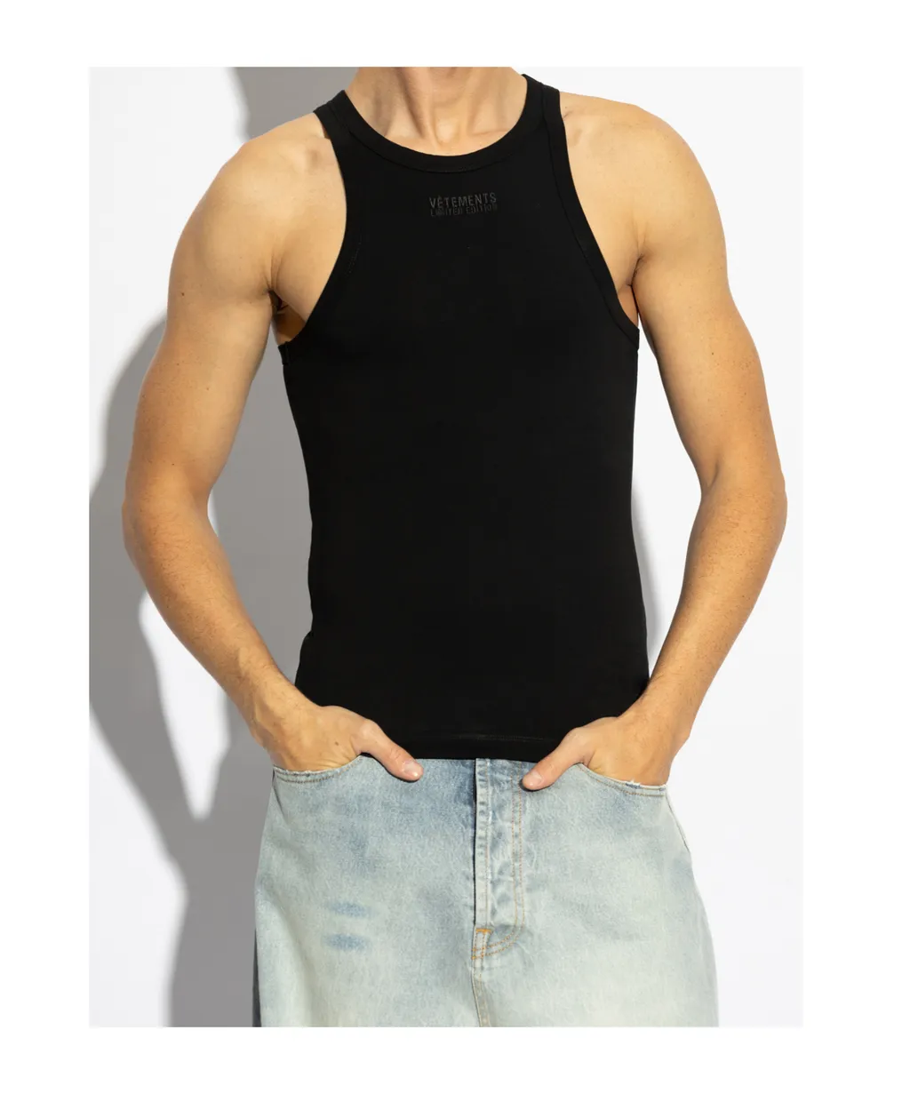 Logo-Embroidered Stretch-Cotton Tank Top