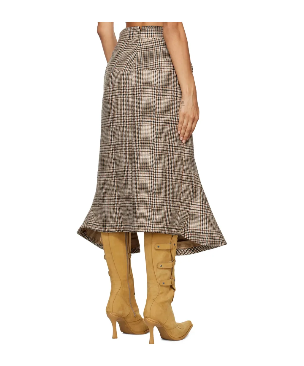 Godet Mid-Length Skirt