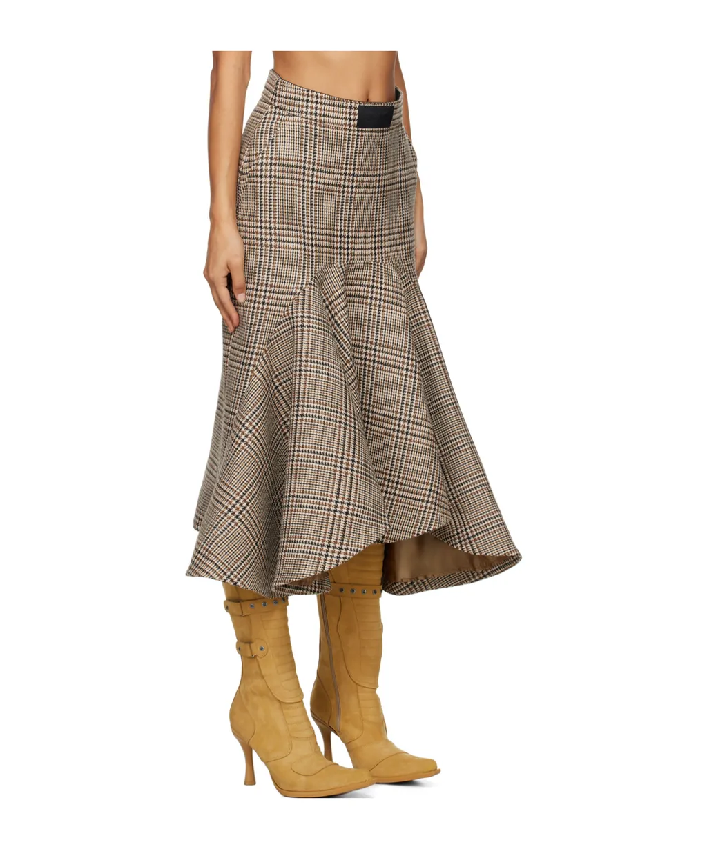 Godet Mid-Length Skirt