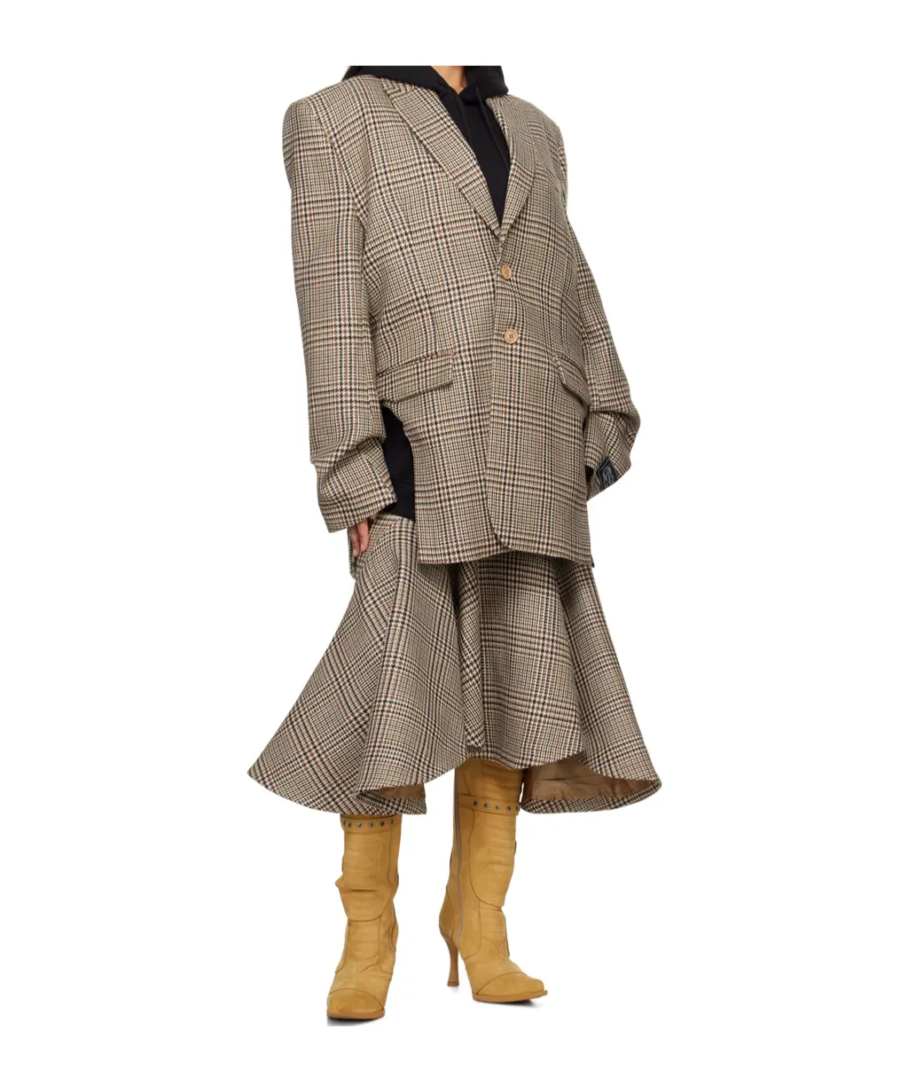 Godet Mid-Length Skirt