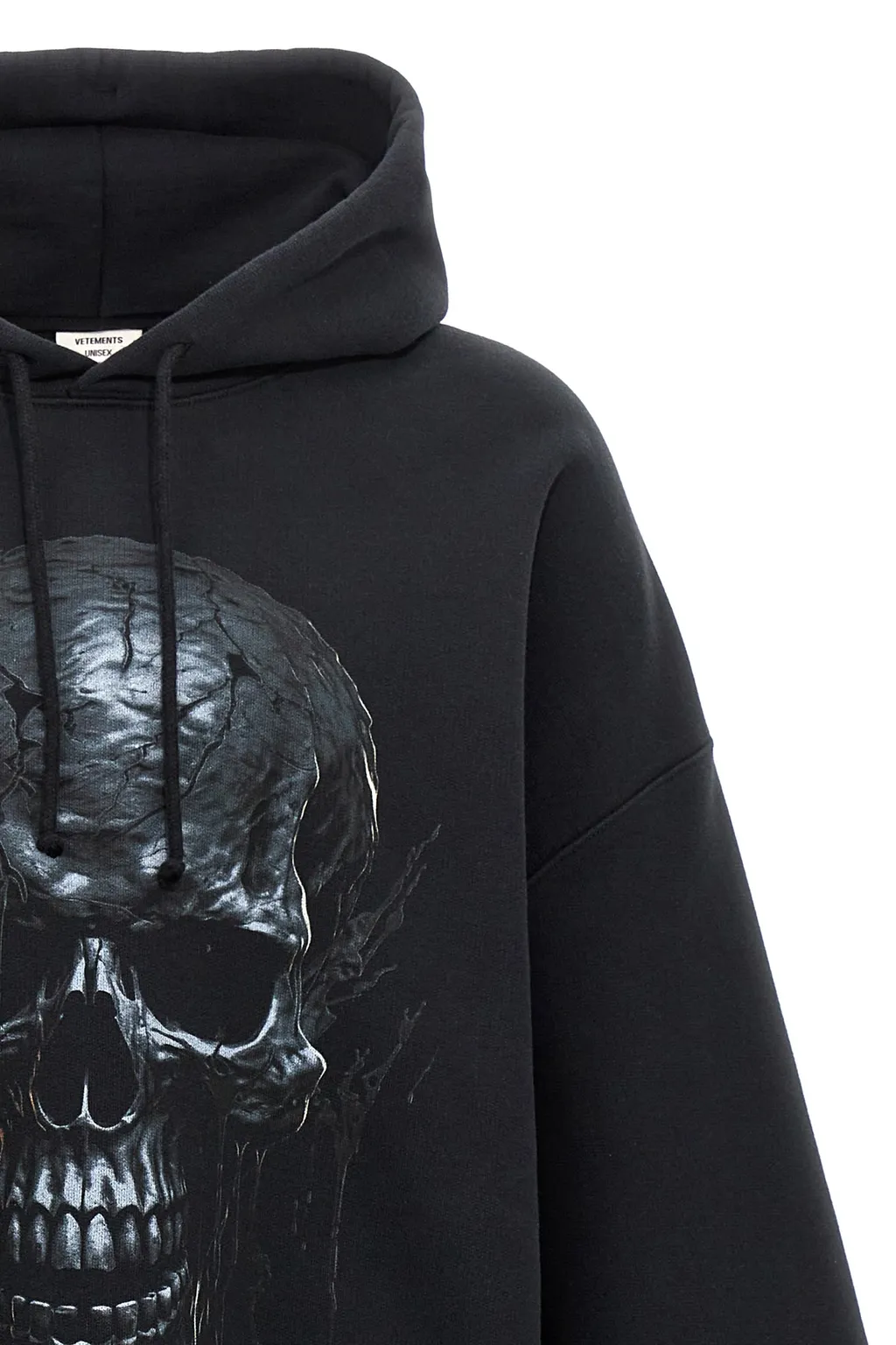 Skull Printed Oversized Hoodie