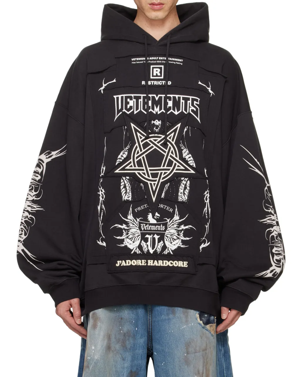 Logo Patch Drawstring Hoodie