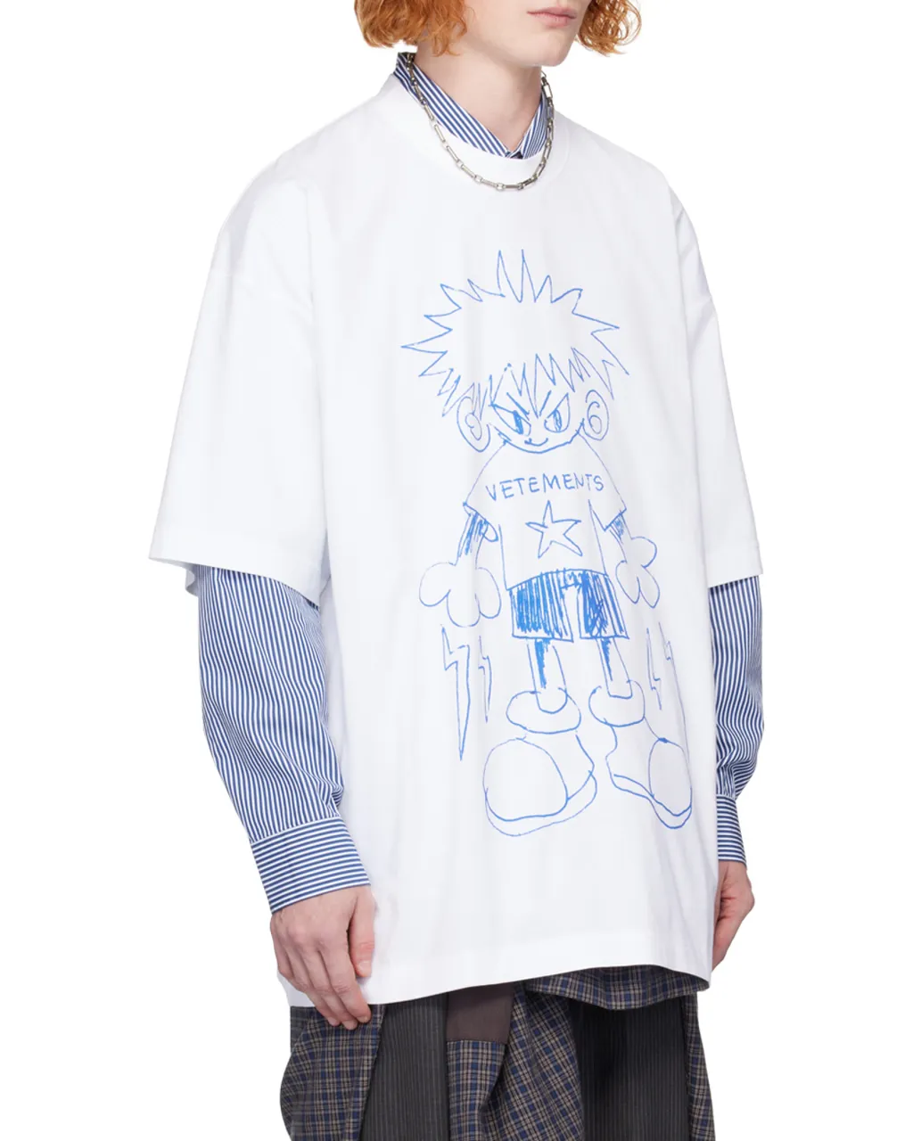 Drawing Printed Crewneck T-Shirt