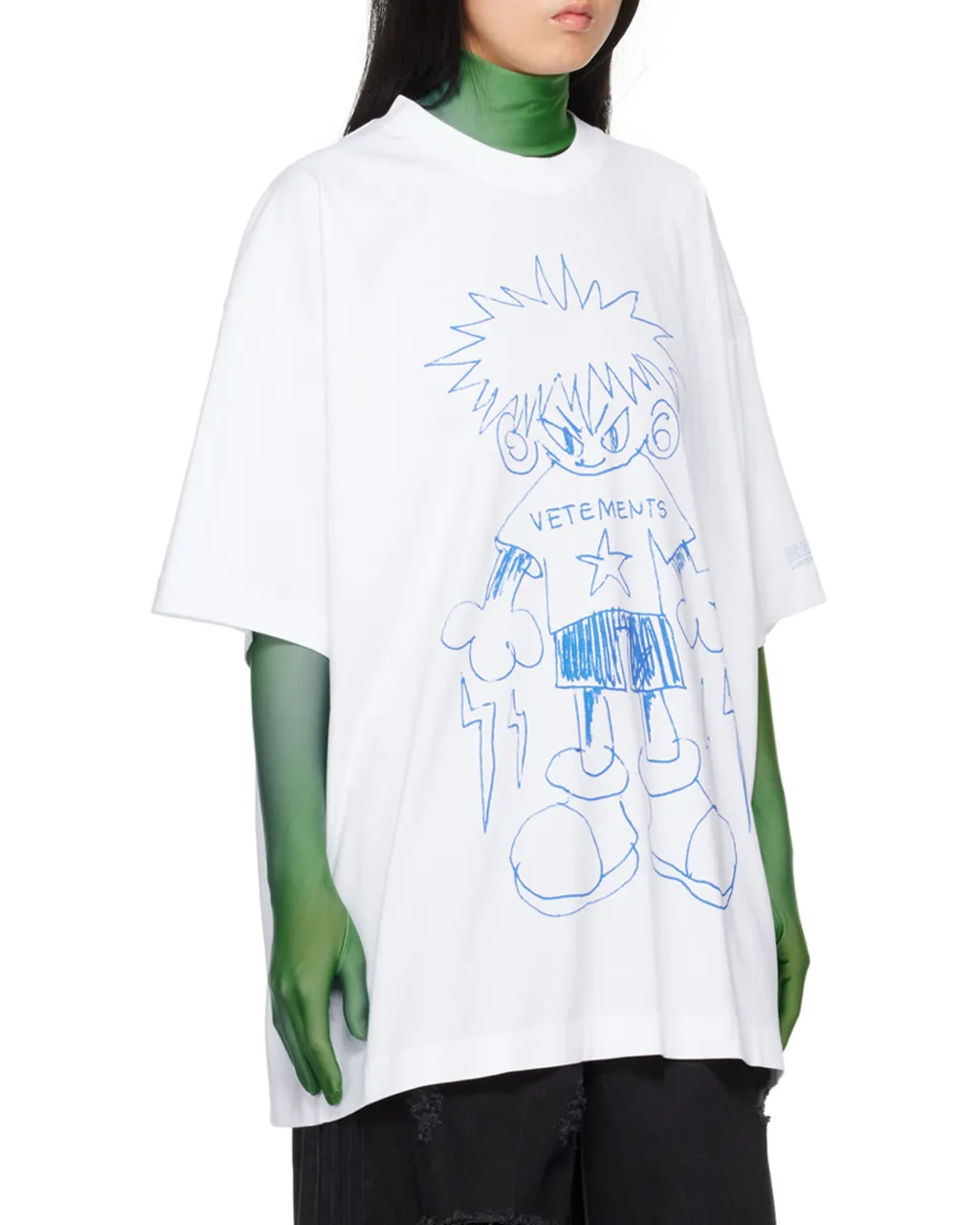 Drawing Printed Crewneck T-Shirt