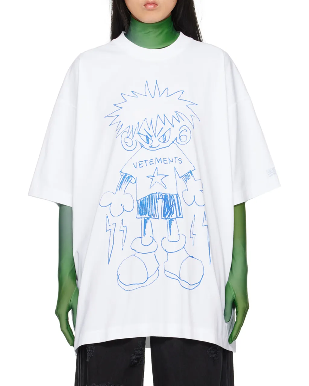 Drawing Printed Crewneck T-Shirt