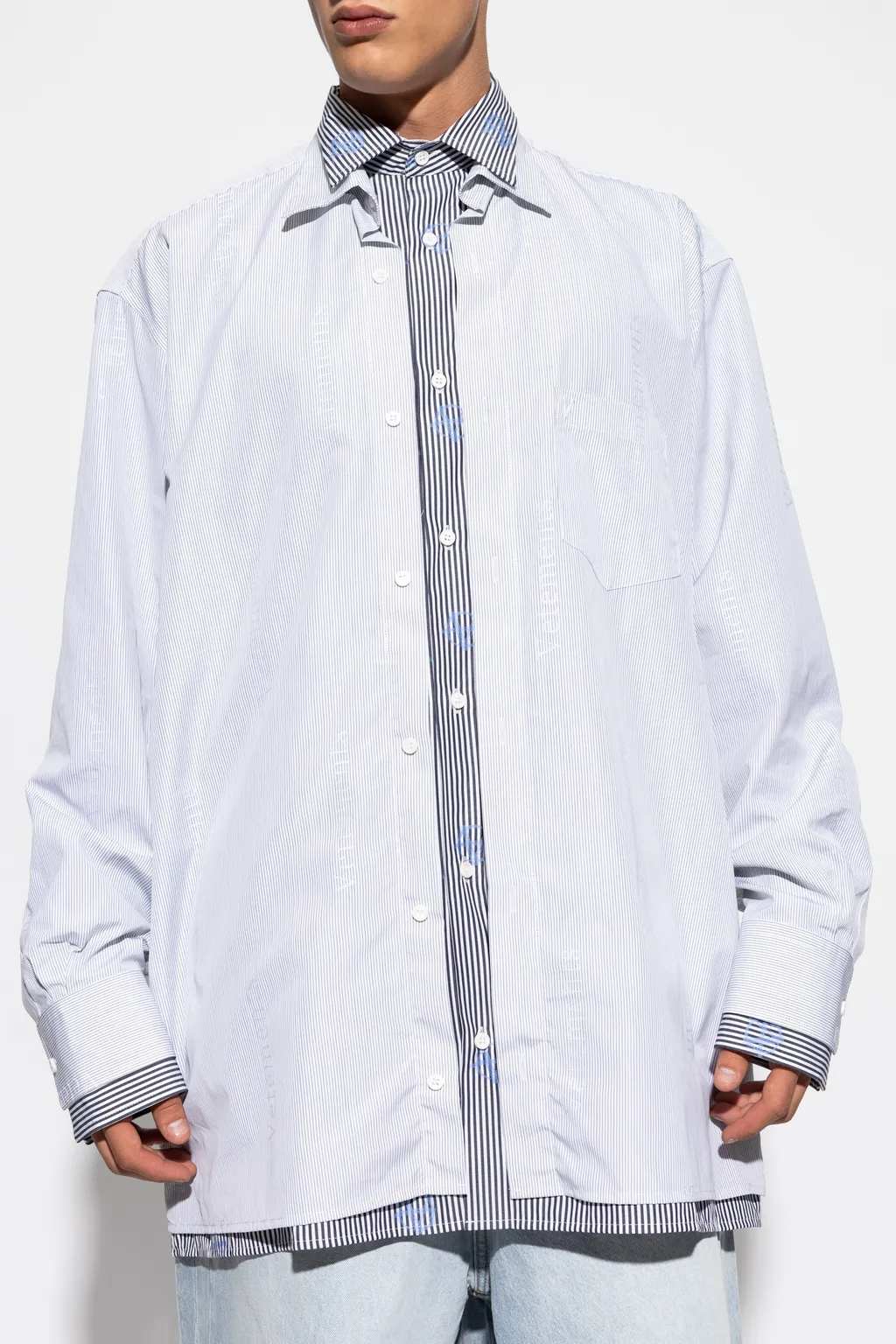 Striped Layered Long-Sleeve Shirt