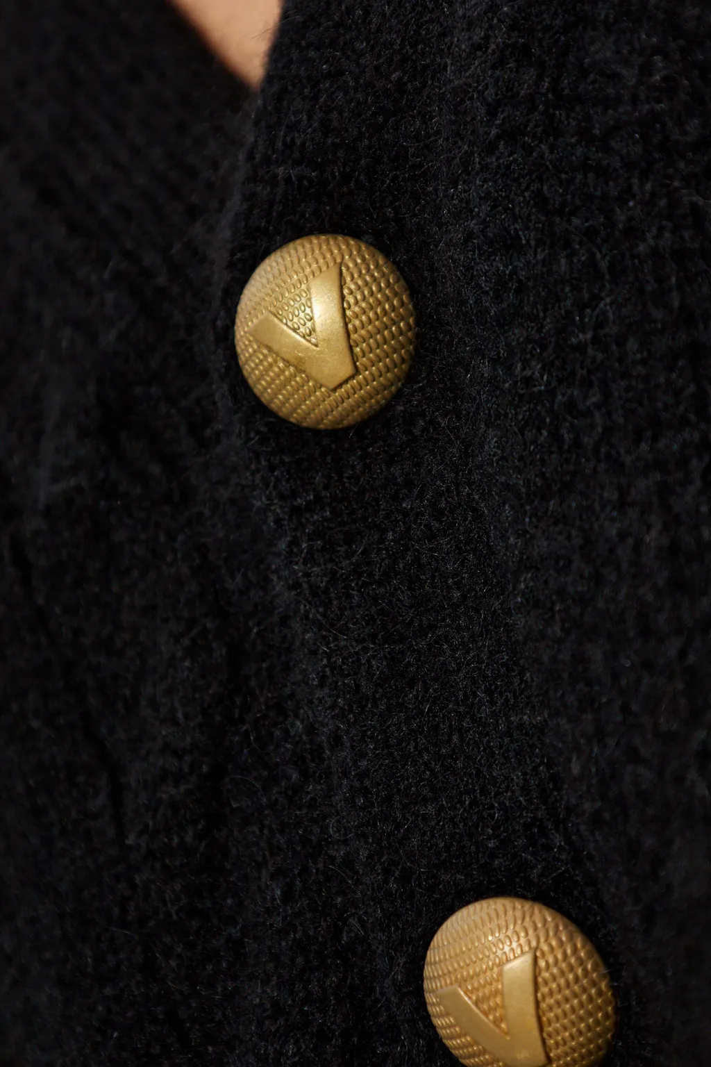 Button-Up Distressed Cardigan