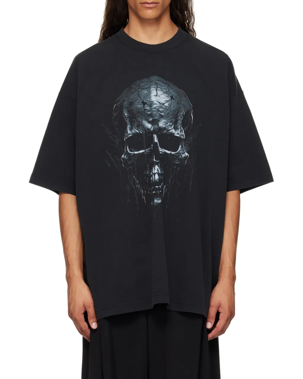 Skull Printed Oversized T-Shirt