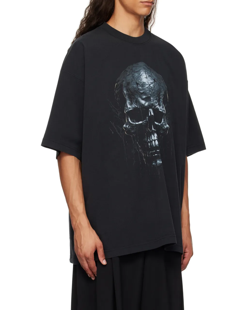 Skull Printed Oversized T-Shirt