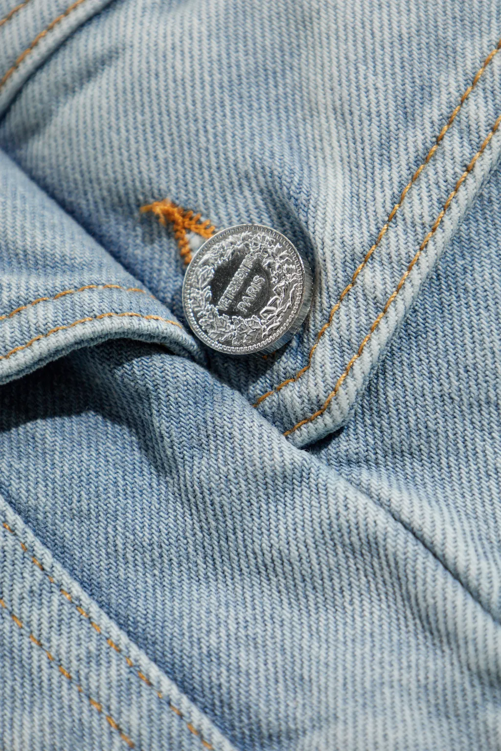 Collared Button-Up Denim Jacket