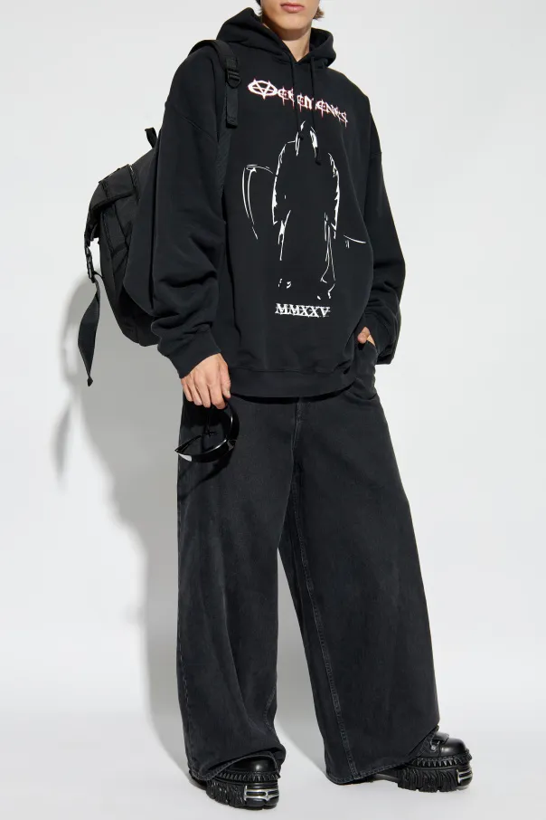 Graphic-Print Cotton Hoodie