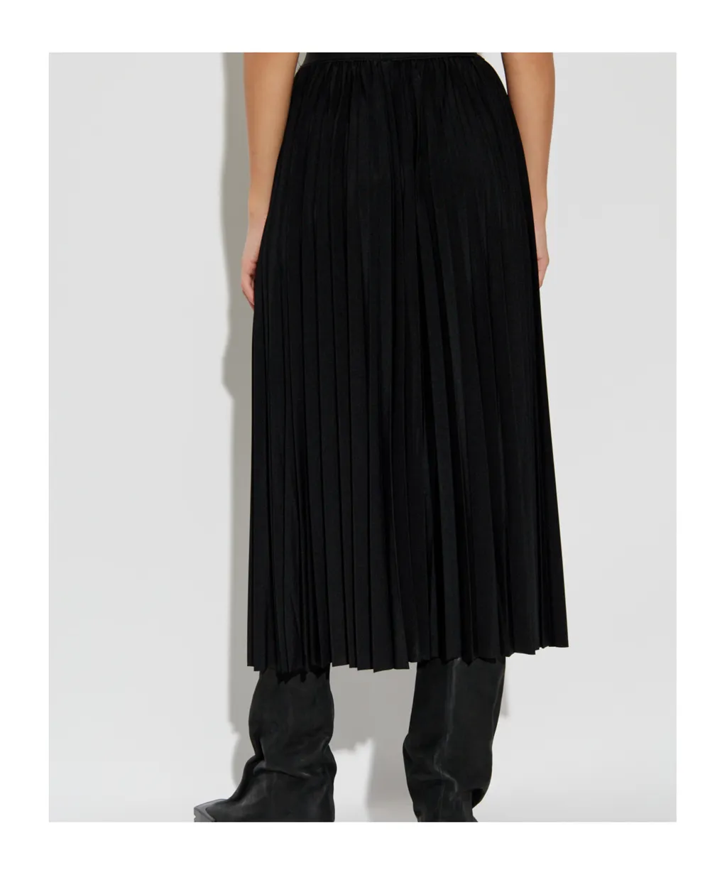 Logo Waist-Band Pleated Skirt