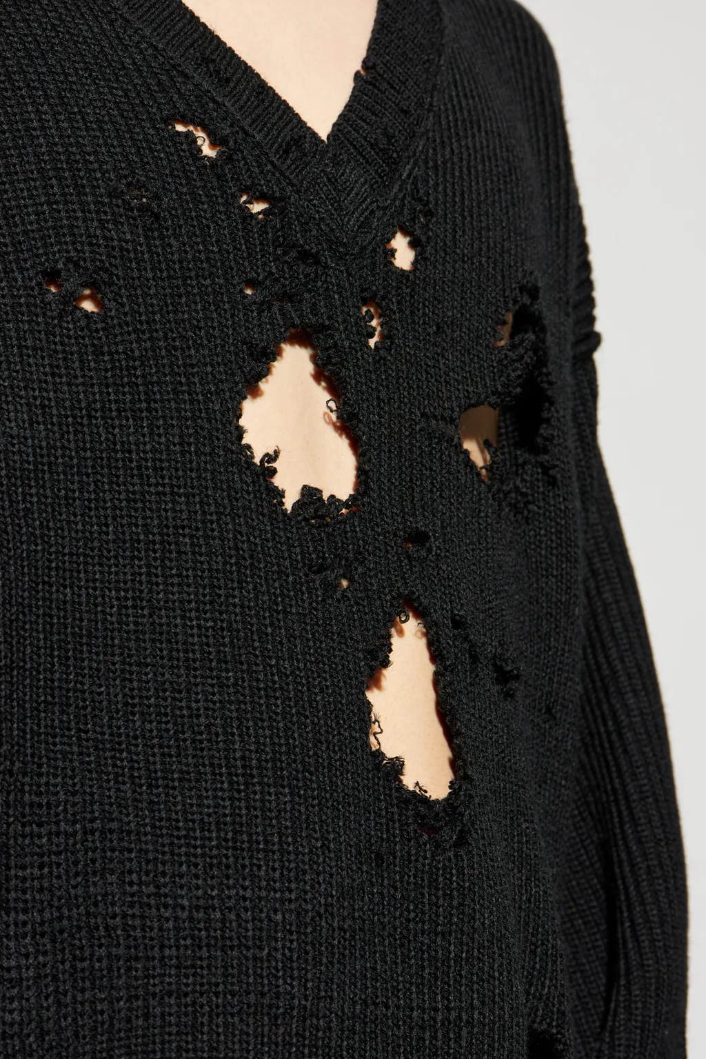 Distressed-Effect Sweater