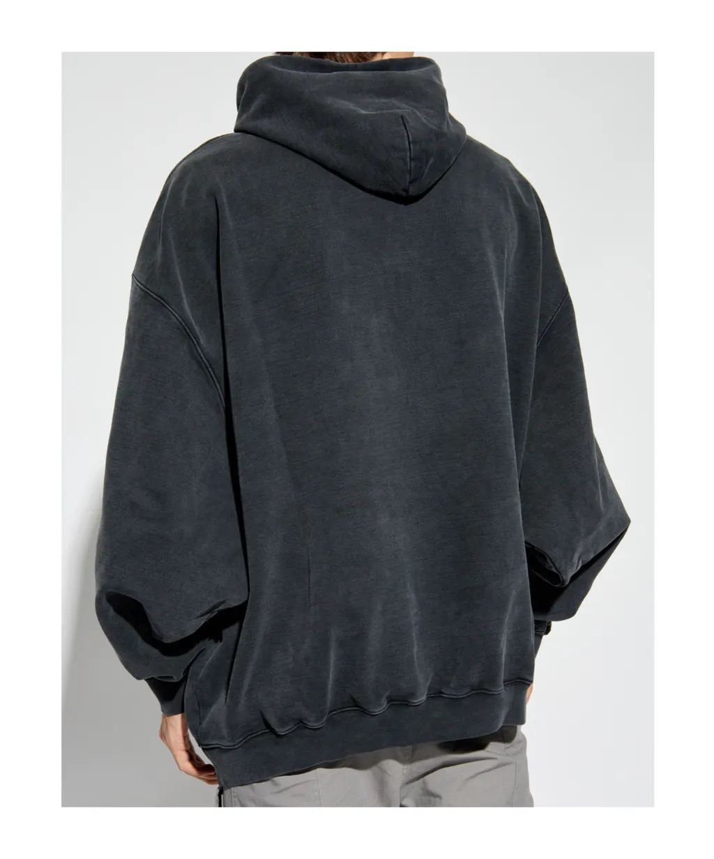 Logo Patch Drawstring Hoodie