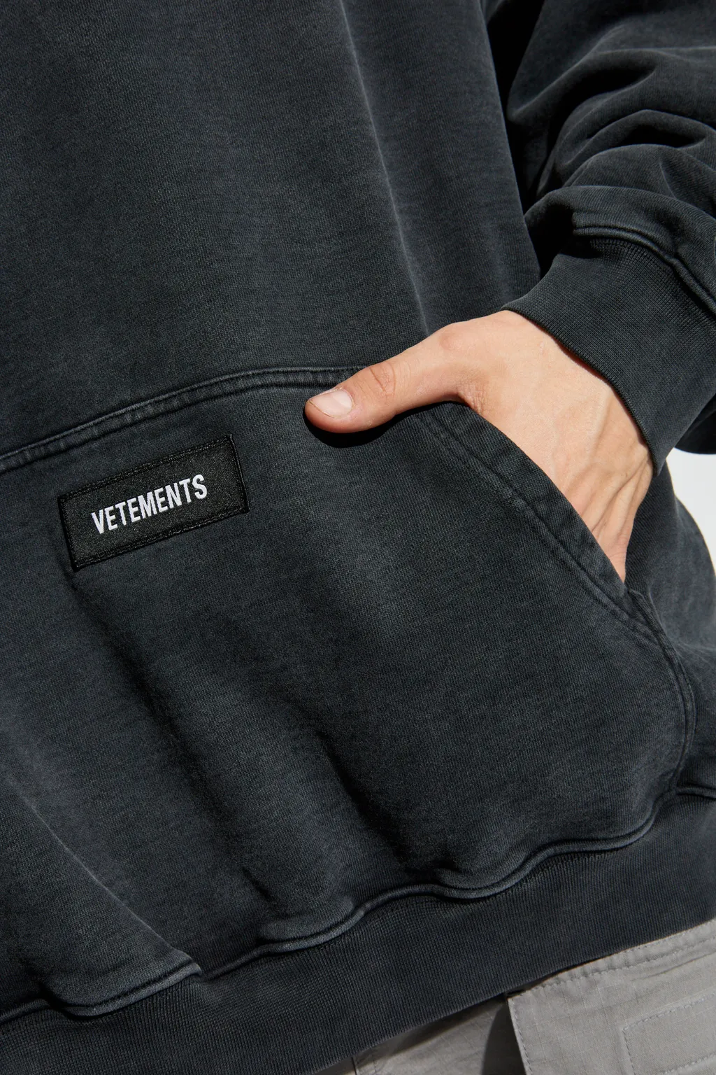 Logo Patch Drawstring Hoodie