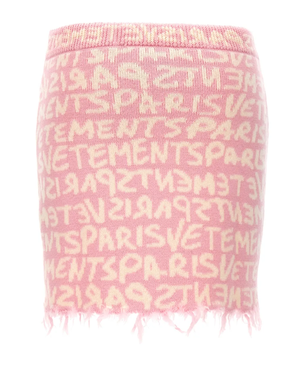 Graffiti Monogram Mini Skirt