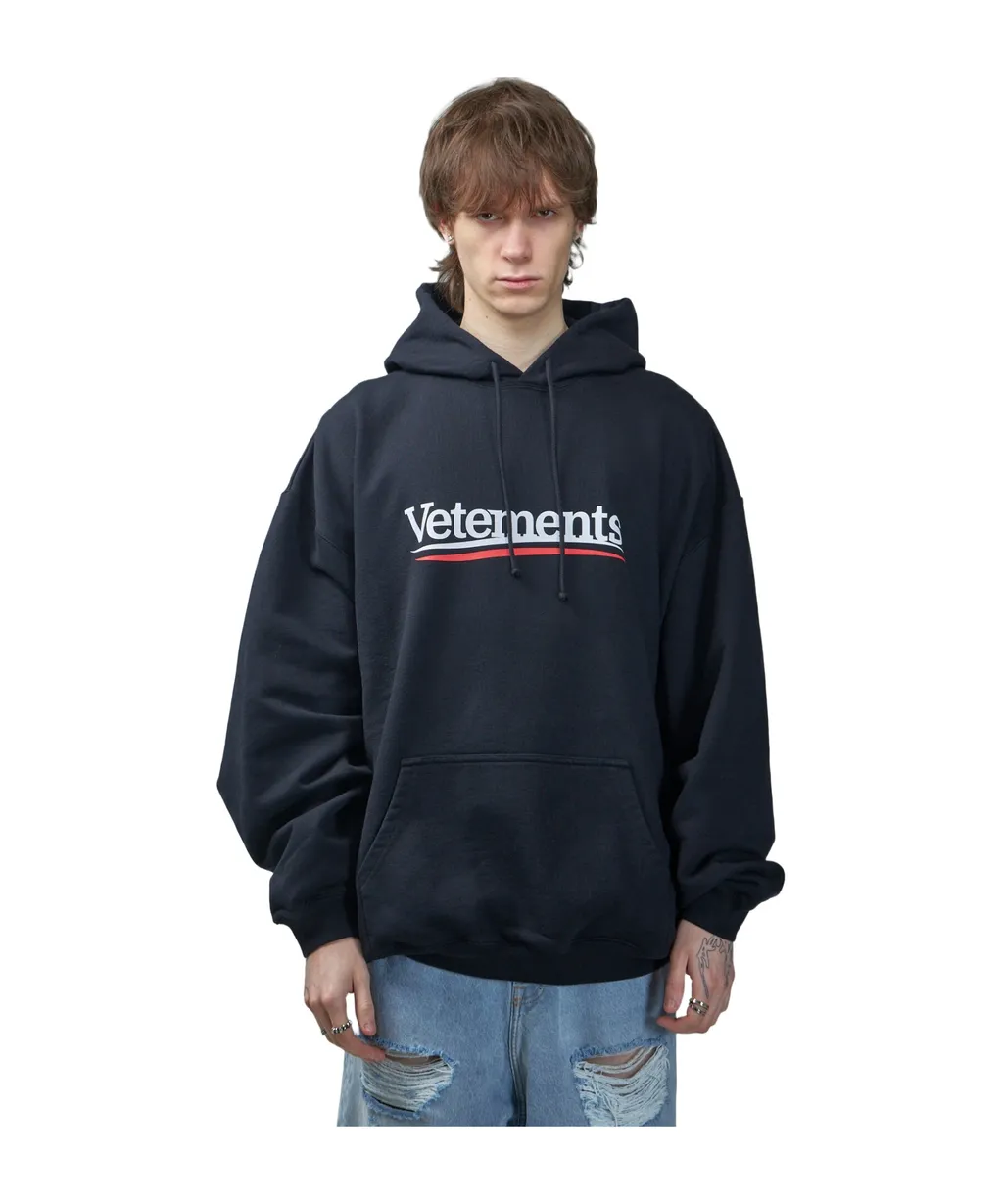 Logo Printed Drawstring Hoodie