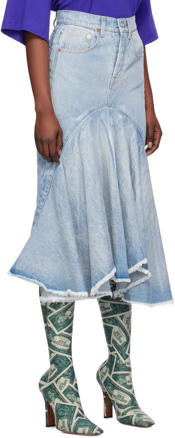 Trimmed Denim Skirt