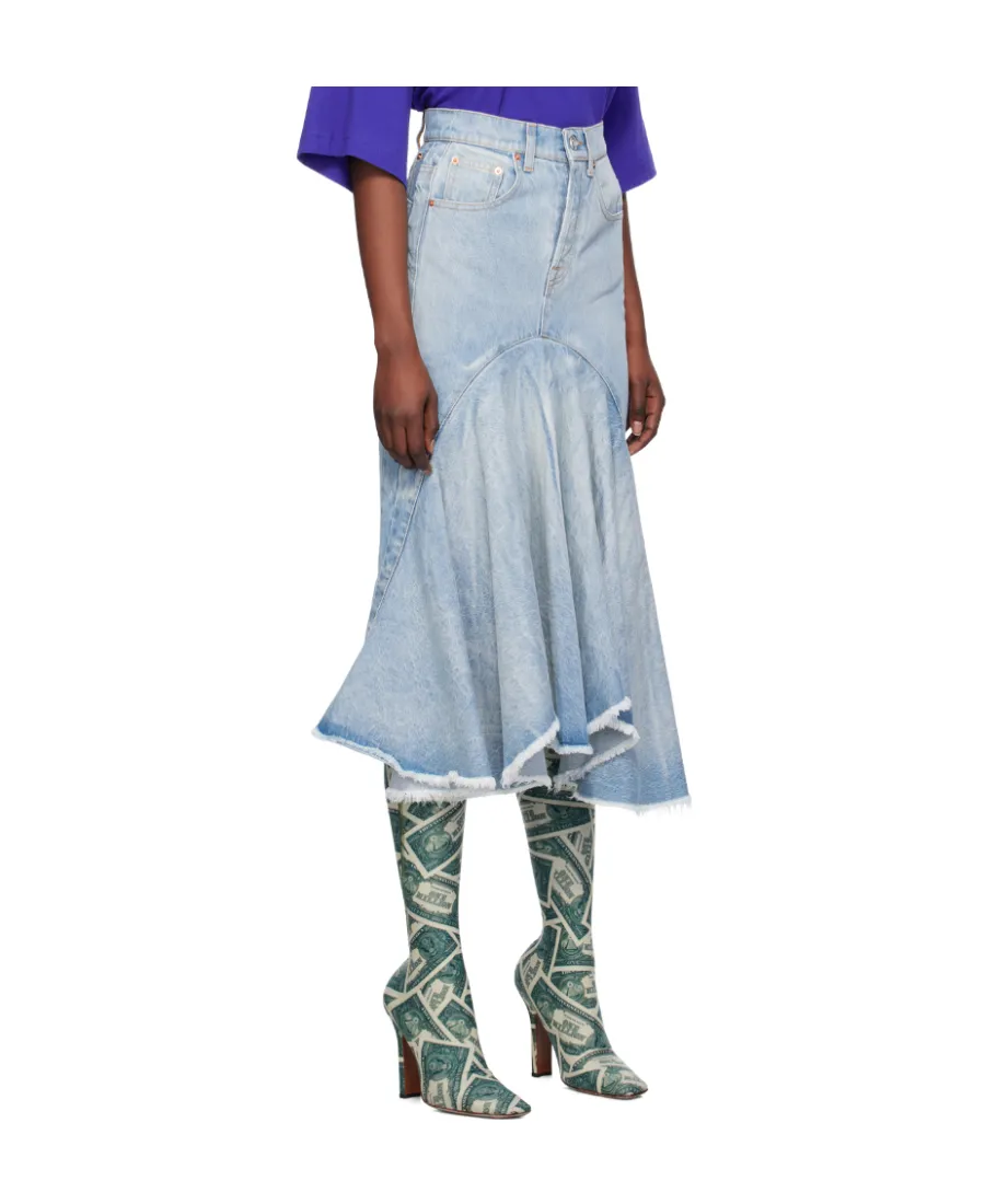 Trimmed Denim Skirt