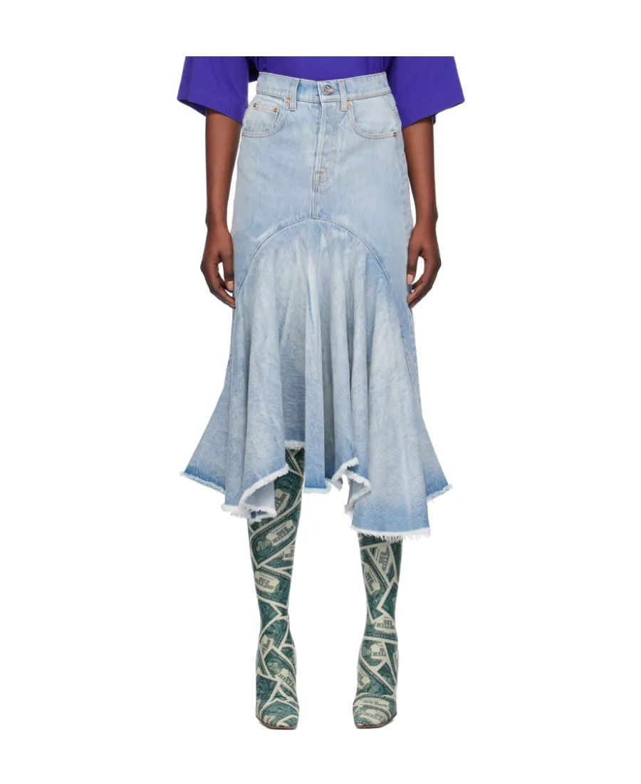Trimmed Denim Skirt