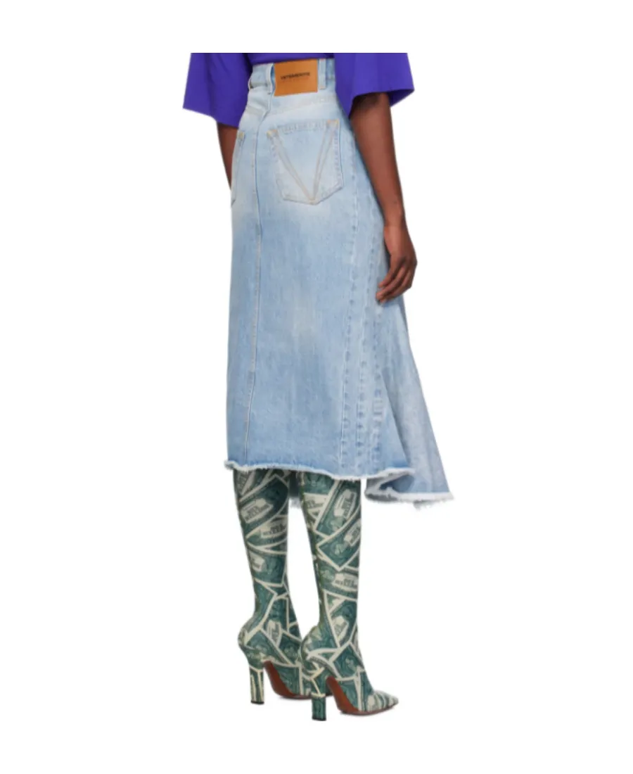 Trimmed Denim Skirt