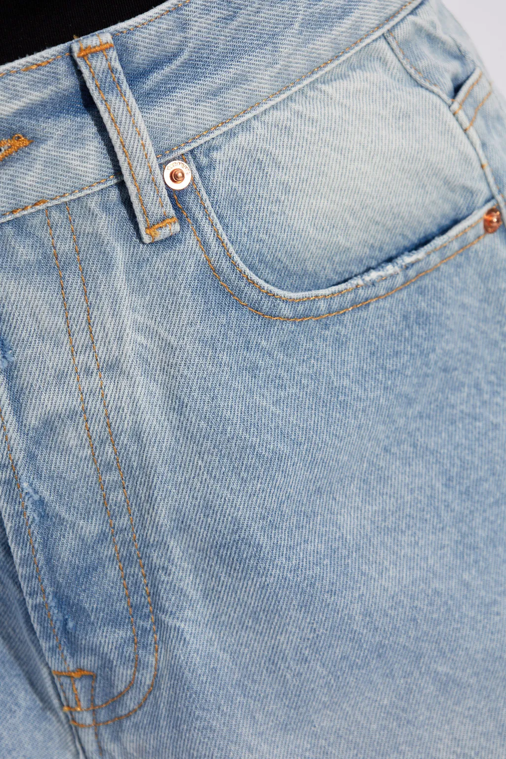 Wide-Leg Denim Shorts