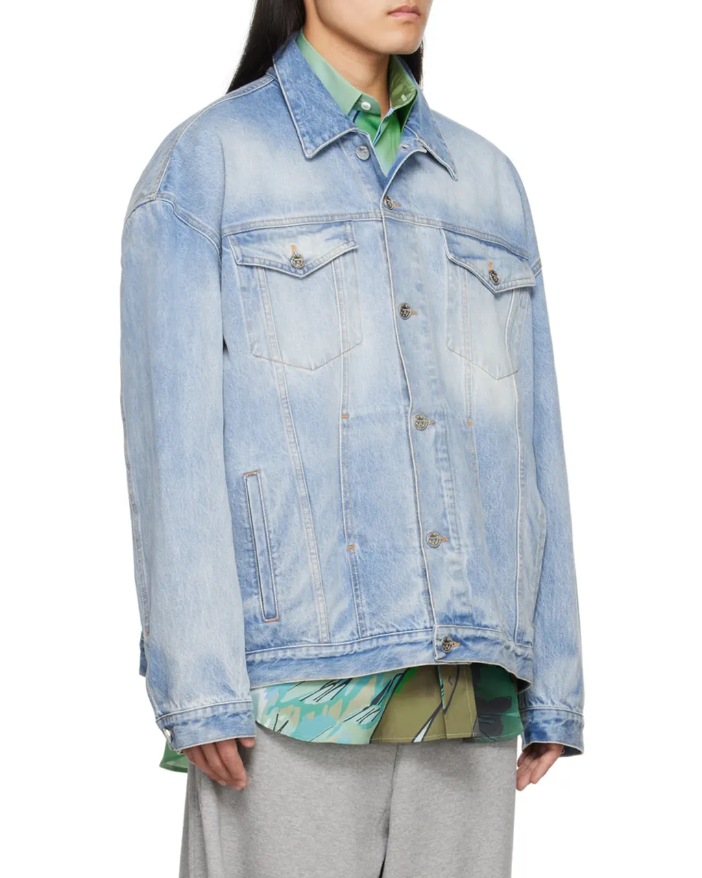 Logo Embossed Denim Jacket