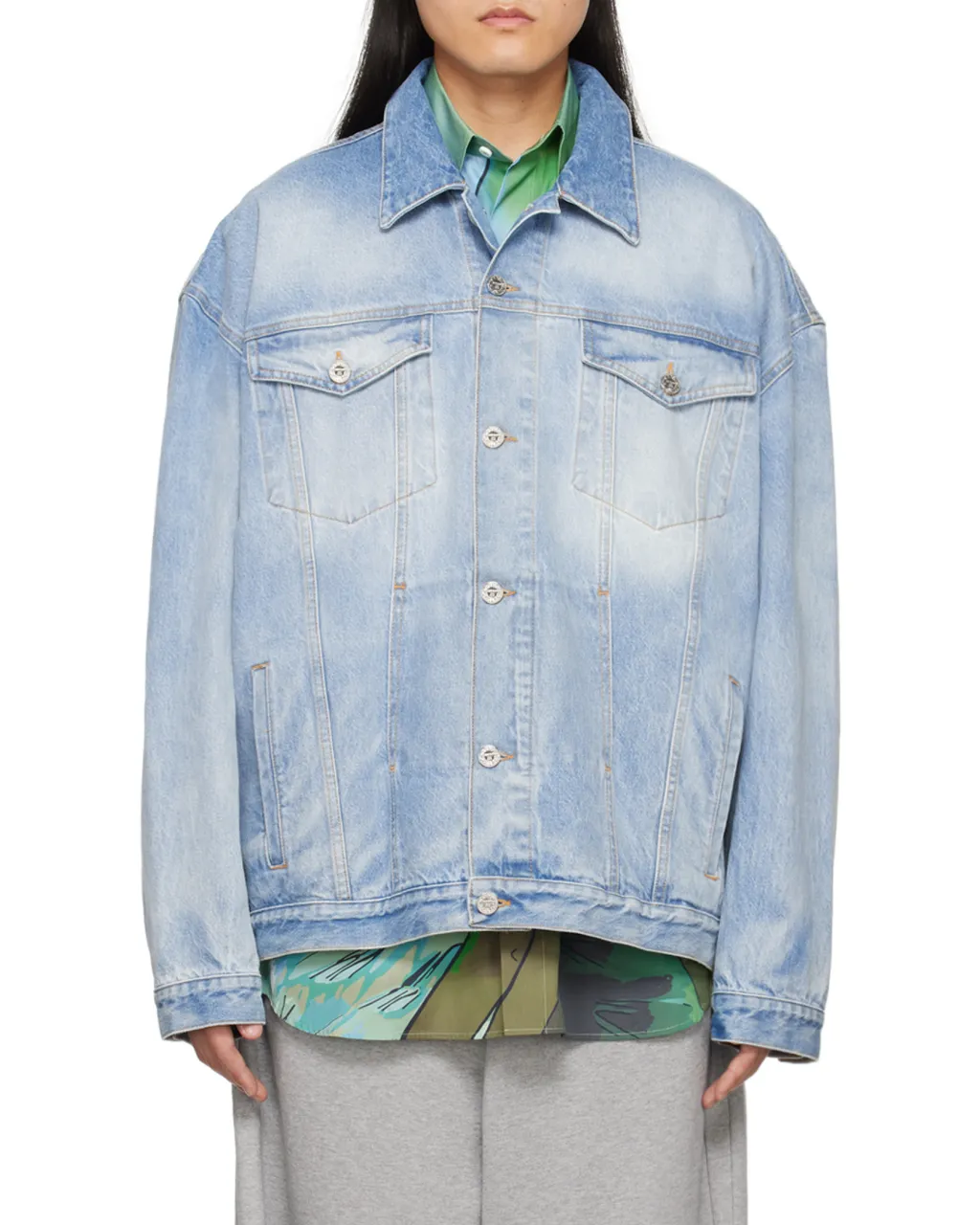 Logo Embossed Denim Jacket