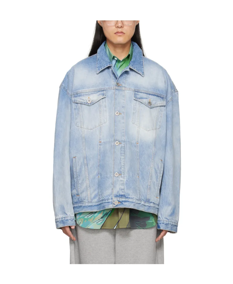Logo Embossed Denim Jacket