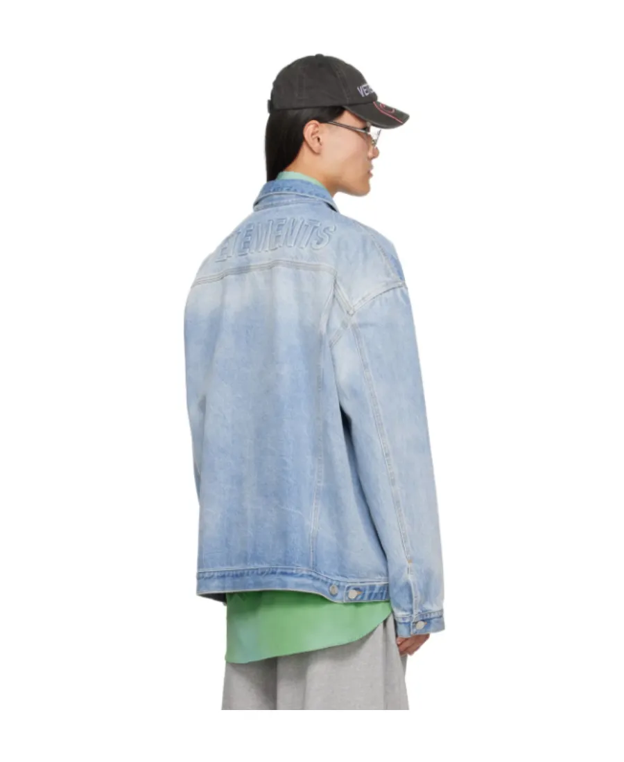 Logo Embossed Denim Jacket