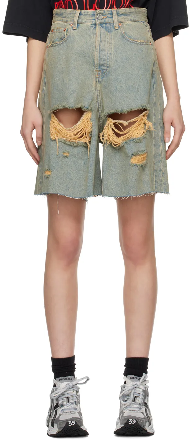 Destroyed Denim Shorts