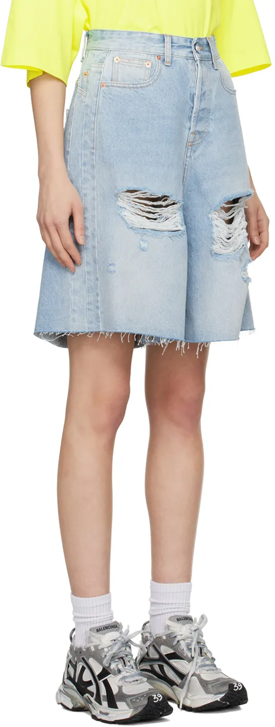 Destroyed Baggy Distressed Denim Shorts