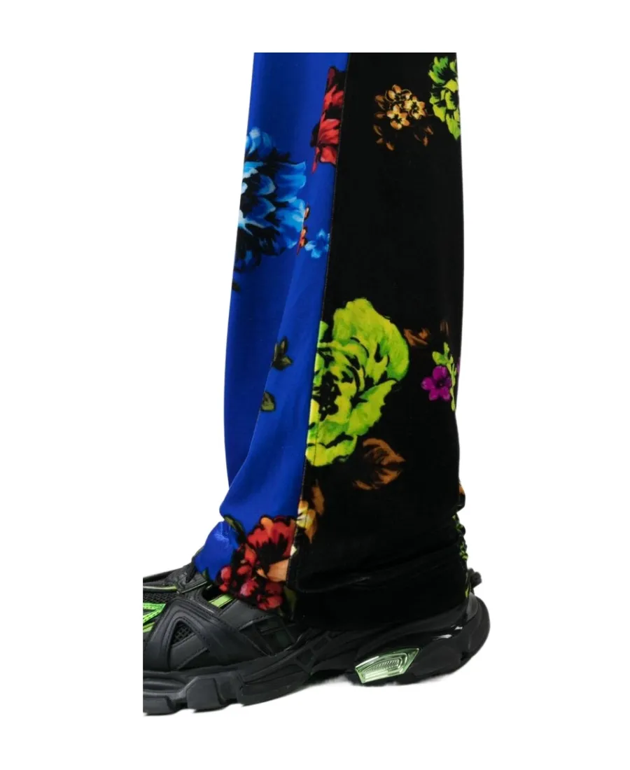 Floral Print Panelled Pants